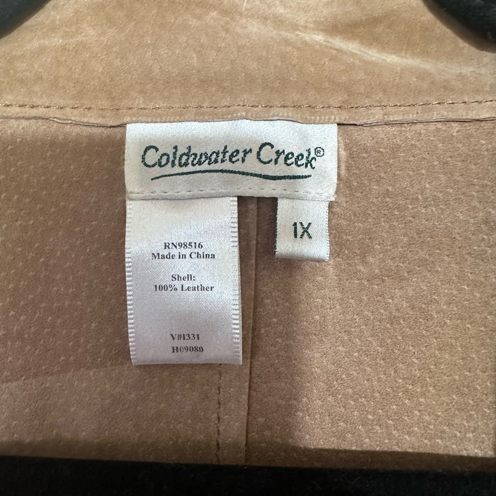 Coldwater Creek Leather Vest with Cutouts - Picture 4 of 4